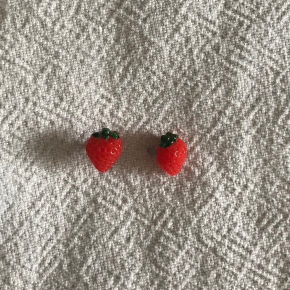 Hand Crafted Jewelry - Strawberry stud earrings